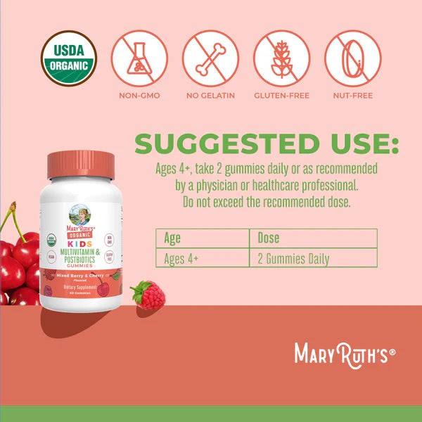 Mary Ruth's Multivitamin Postbiotics información
