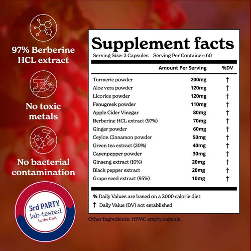 Better Alt Berberine HCL presentación