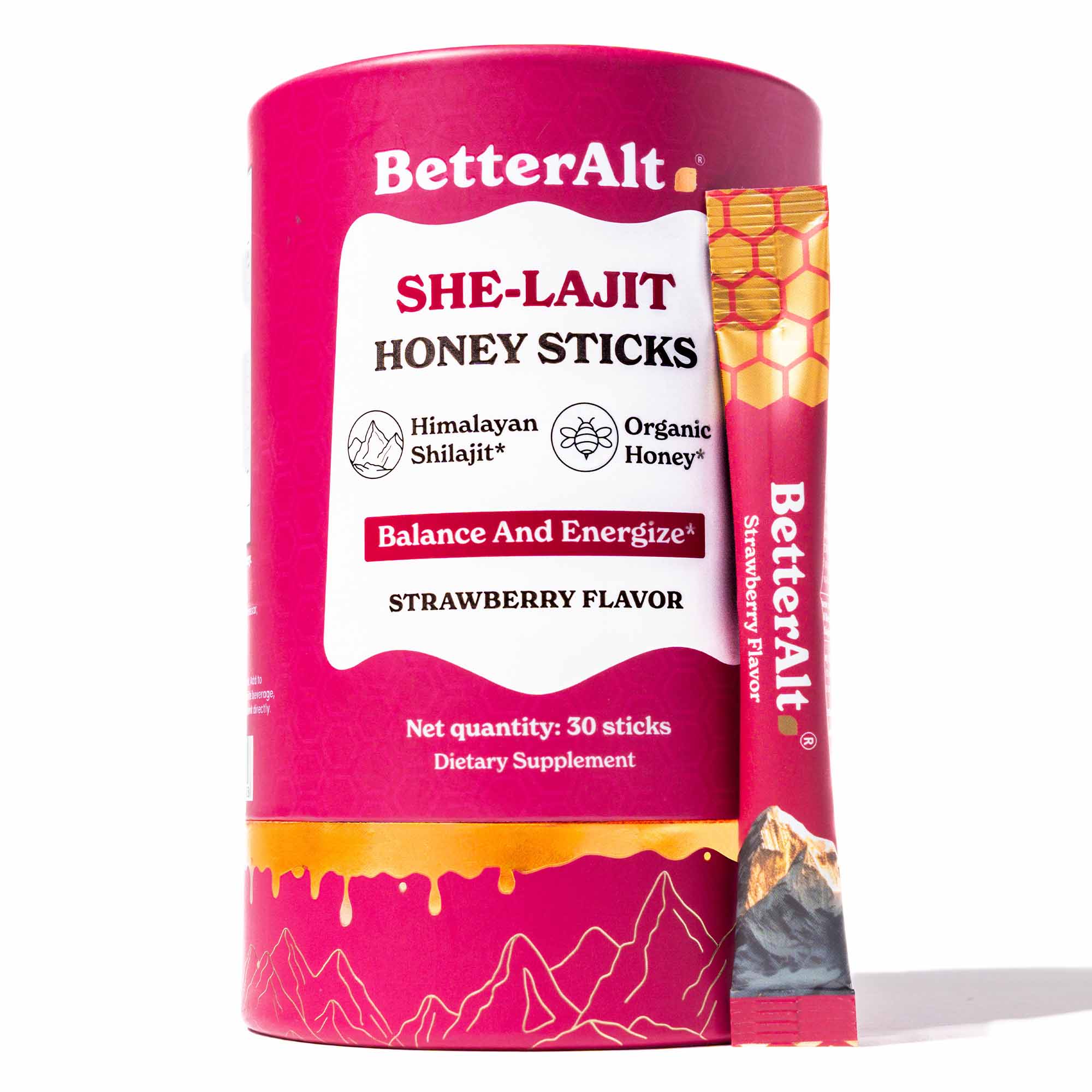 Better Alt SHE-Lajit Honey Sticks Frutilla para mujeres