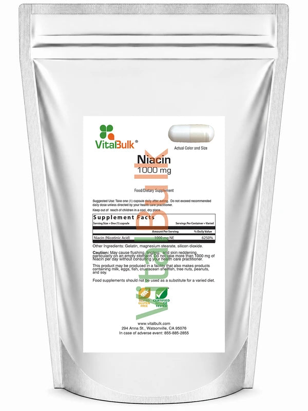 VITALBULK Niacina 1000mg x 75 cápsulas