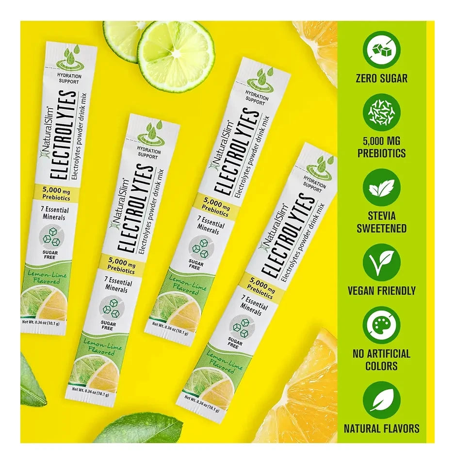 NaturalSlim Electrolytes lima limon INAVEA sobre minerales
