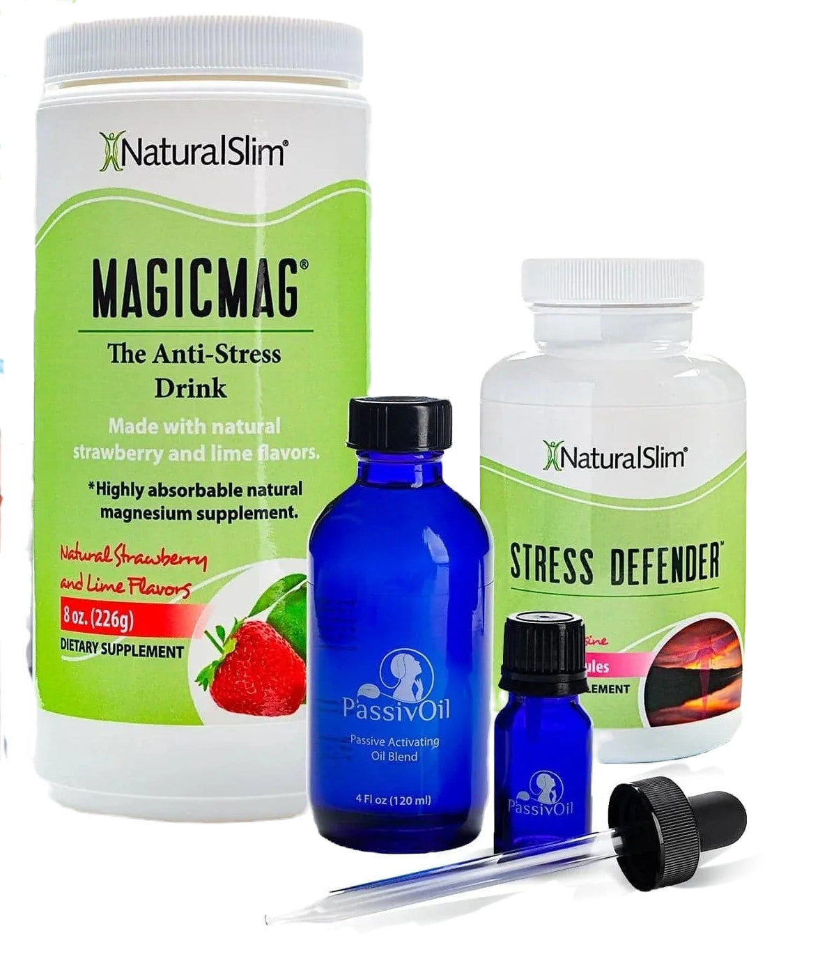 Kit Sueño Reparador Natural Slim Dr Frank Suarez PassivOil MagicMag Stress Defender