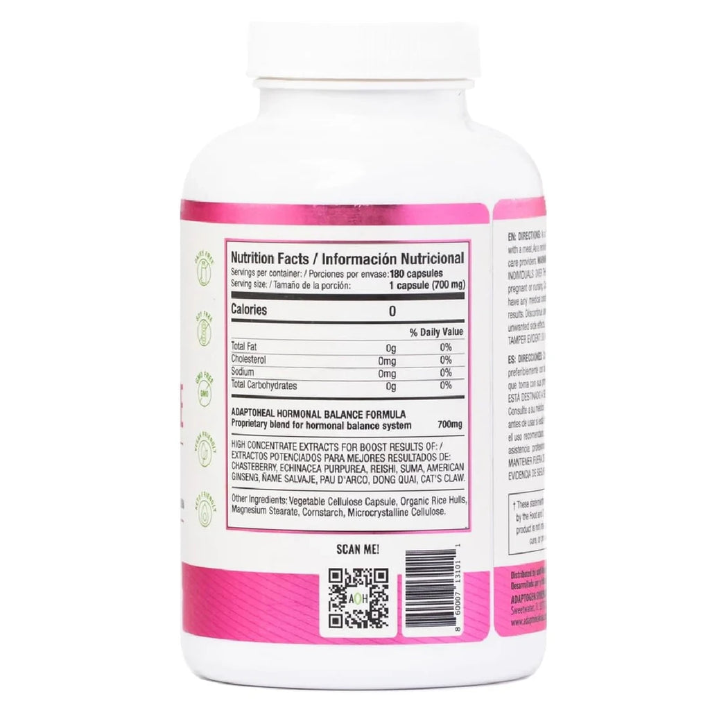 Hormobalance ADAPTOHEAL ingredientes adaptógenos hormonales femeninos