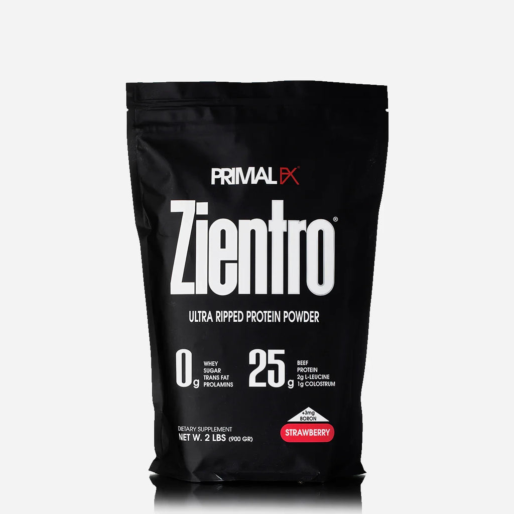 ZIENTRO proteína beef protein frutilla masa muscular recuperación