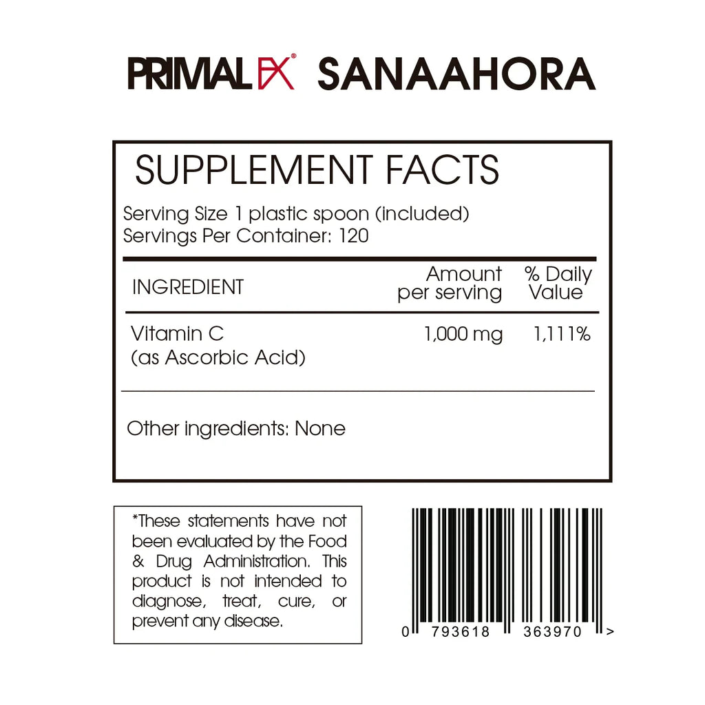 PRIMAL Vitamina C polvo Fruit Punch importado EE.UU.