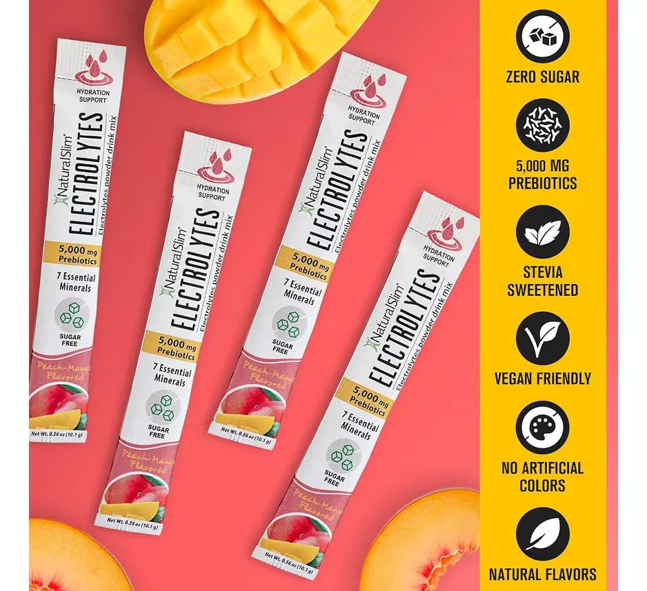 NaturalSlim Electrolitos mango pera minerales potasio magnesio