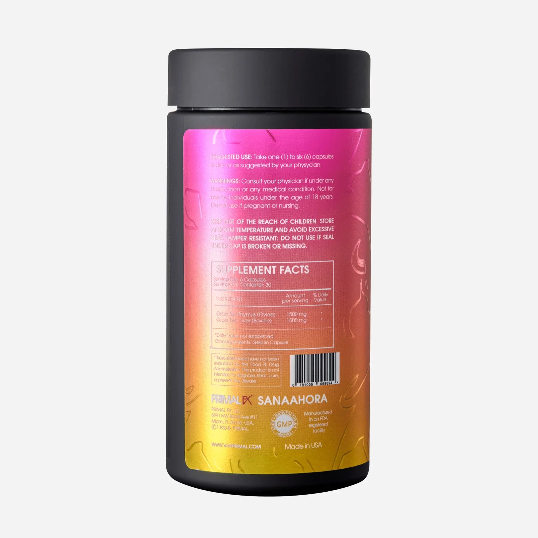 Thymus suplemento bovino importado