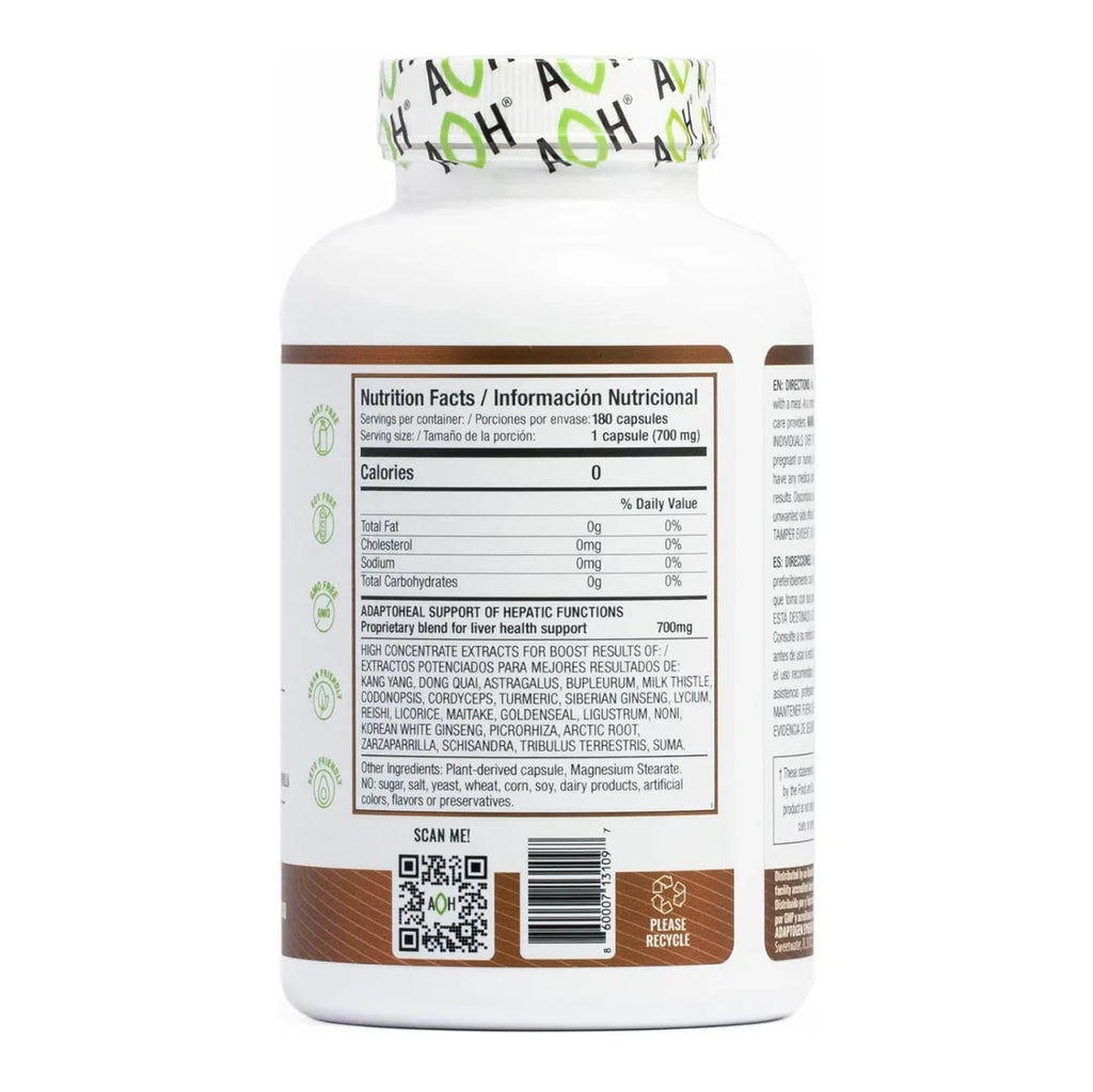 Liverheal ADAPTOHEAL ingredientes herbales hígado