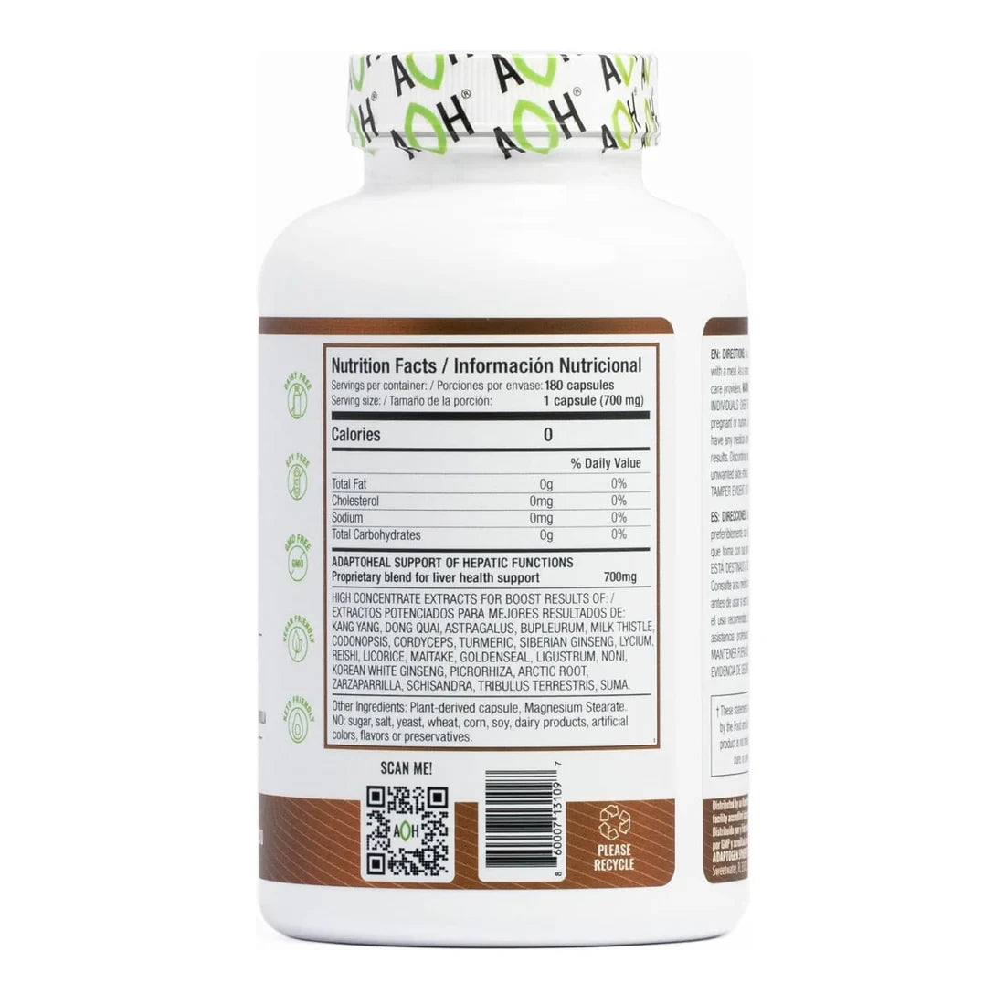 Liverheal ADAPTOHEAL ingredientes herbales hígado