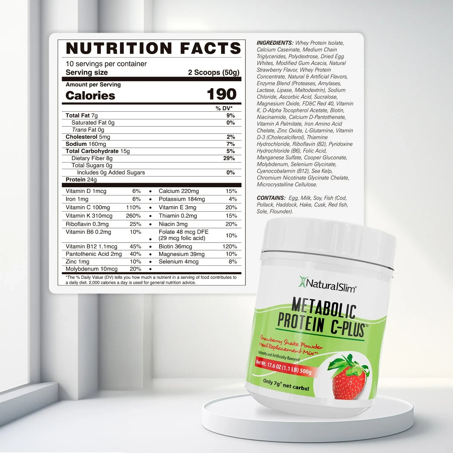 Metabolic Protein C Plus Natural Slim frutilla importado