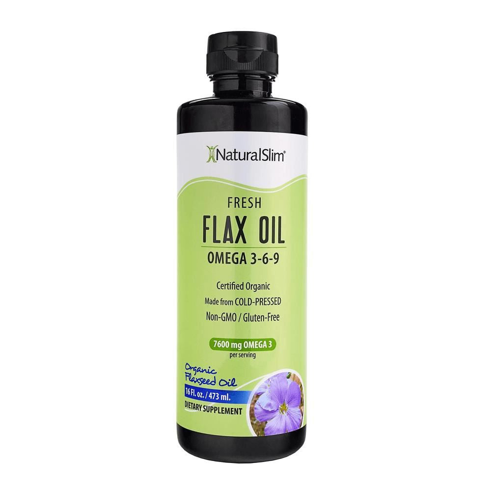 Flax Oil Natural Slim aceite de linaza Omega 3 6 9 prensado en frio