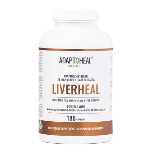 Liverheal ADAPTOHEAL hígado desintoxicación 23 adaptógenos cardo mariano cúrcuma reishi