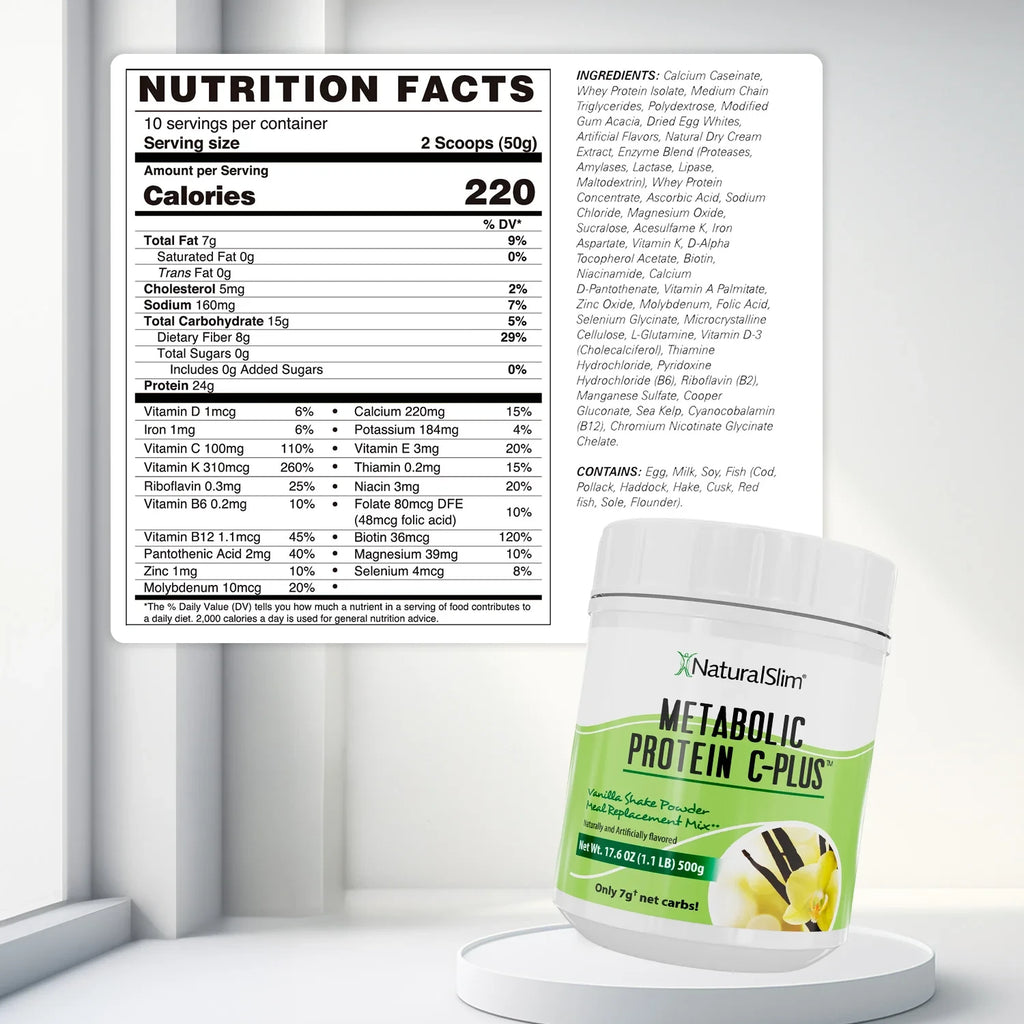 Metabolic Protein C Plus Natural Slim vainilla importado