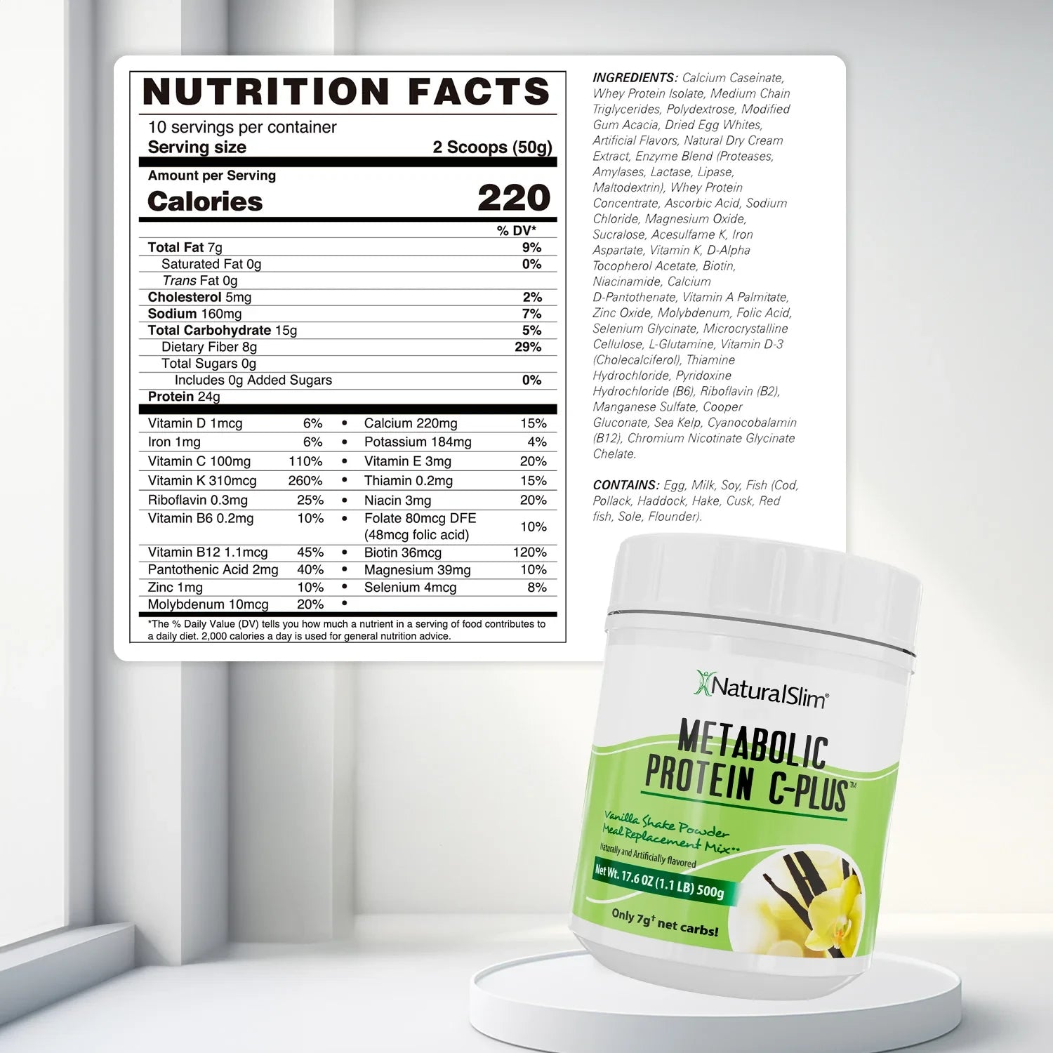 Metabolic Protein C Plus Natural Slim vainilla importado