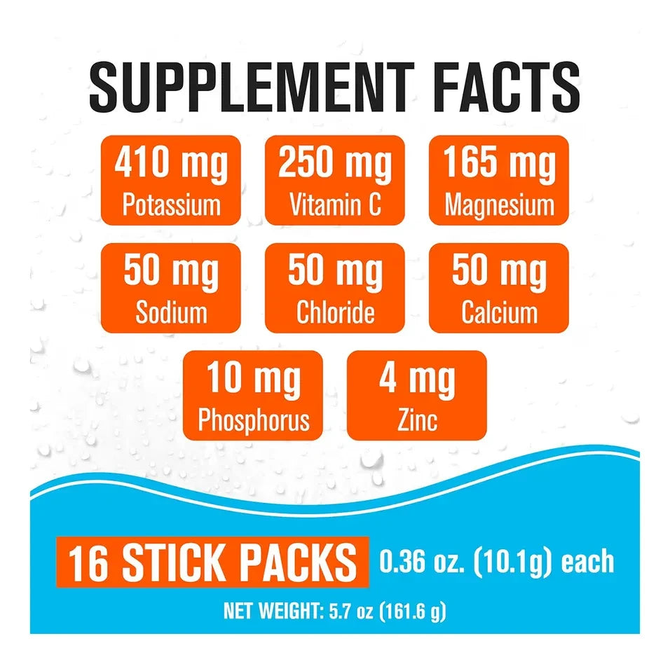 NaturalSlim Electrolytes mandarina INAVEA sobre minerales