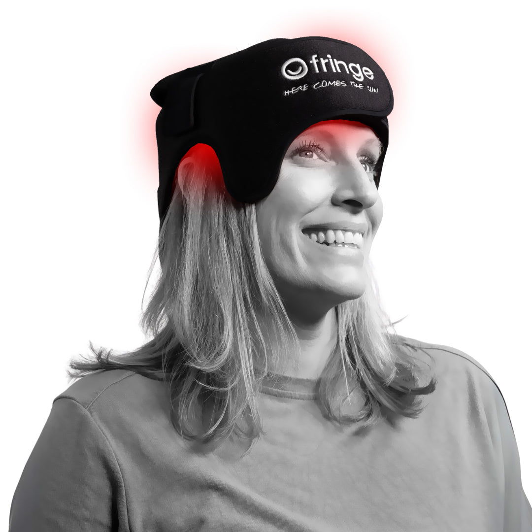 Fringe Wireless Headwrap Red Light Therapy vincha inalámbrica BioWizdom terapia luz roja Argentina